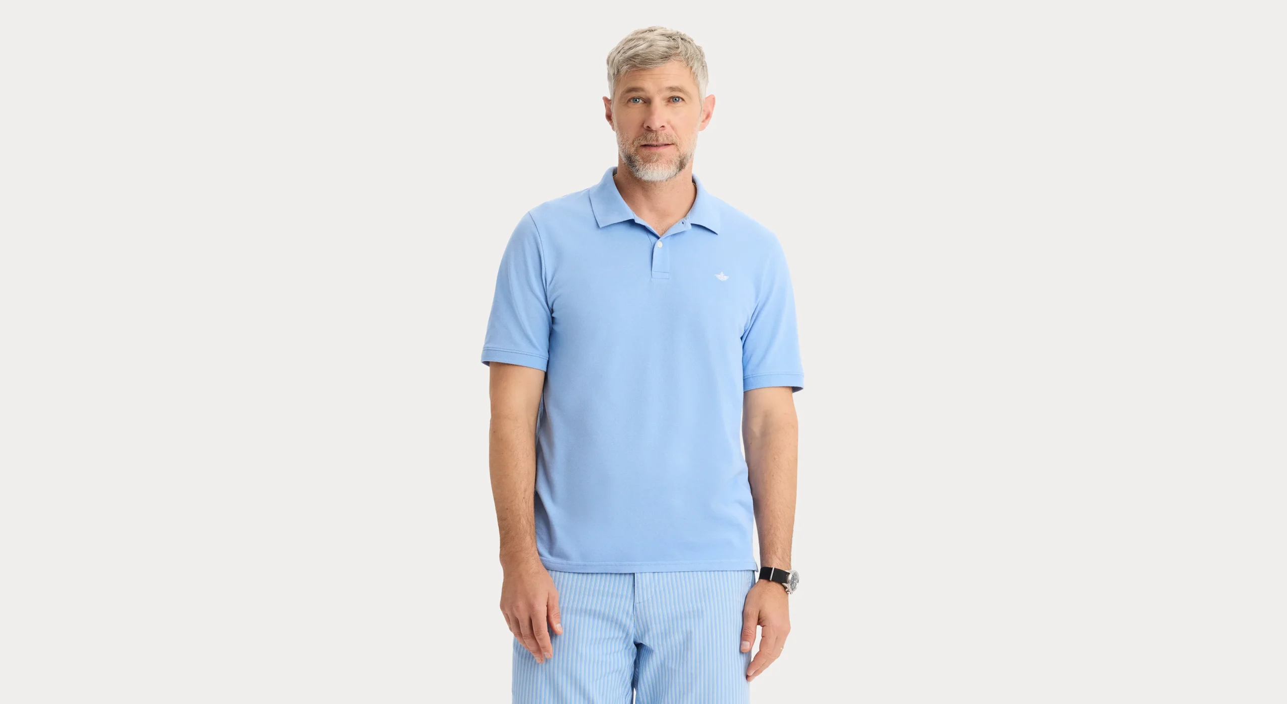 Rib Collar Polo, Slim Fit