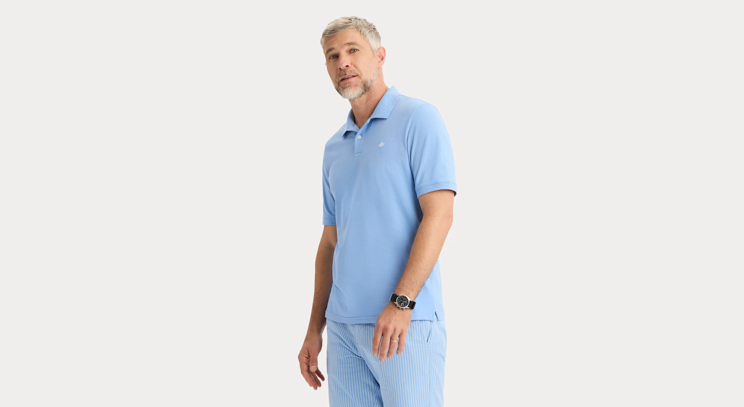 Rib Collar Polo, Slim Fit