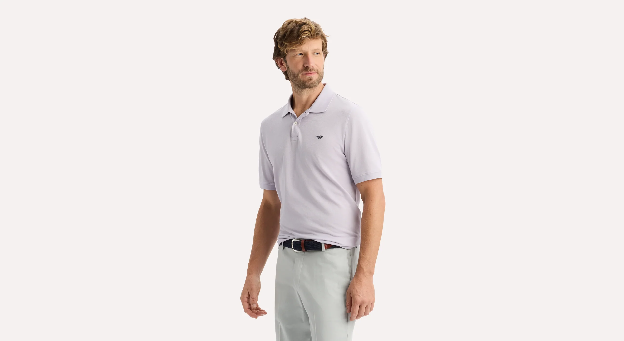 Rib Collar Polo, Slim Fit