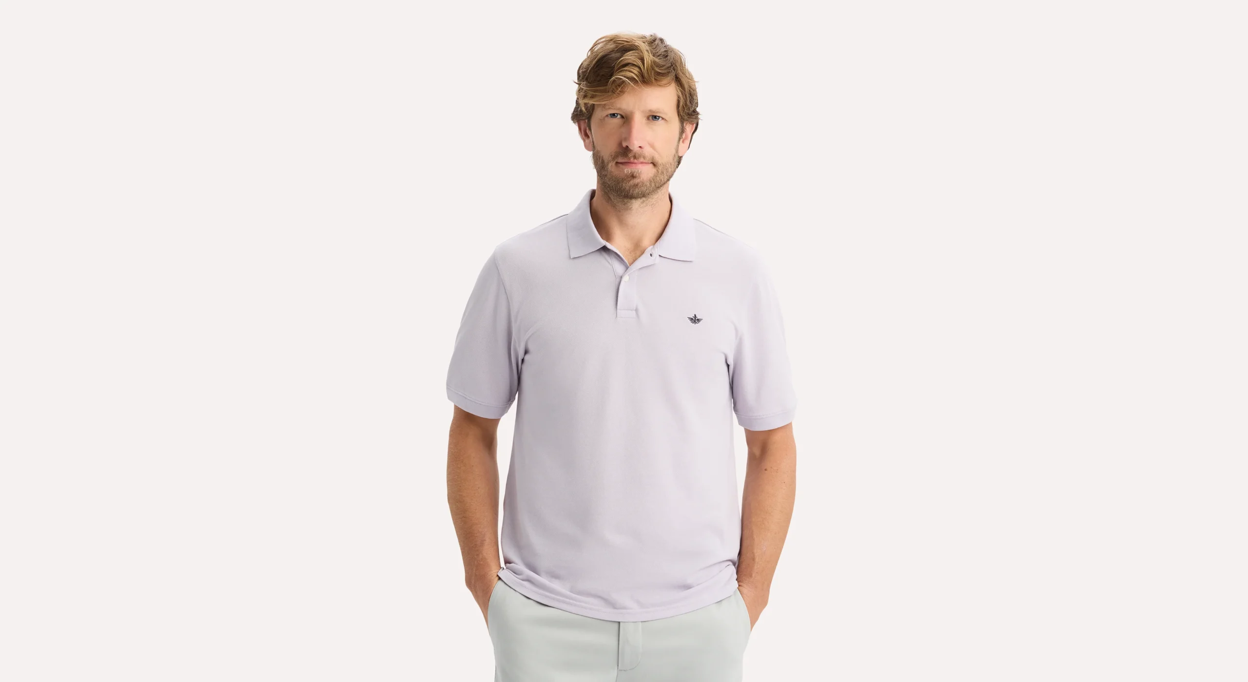 Rib Collar Polo, Slim Fit