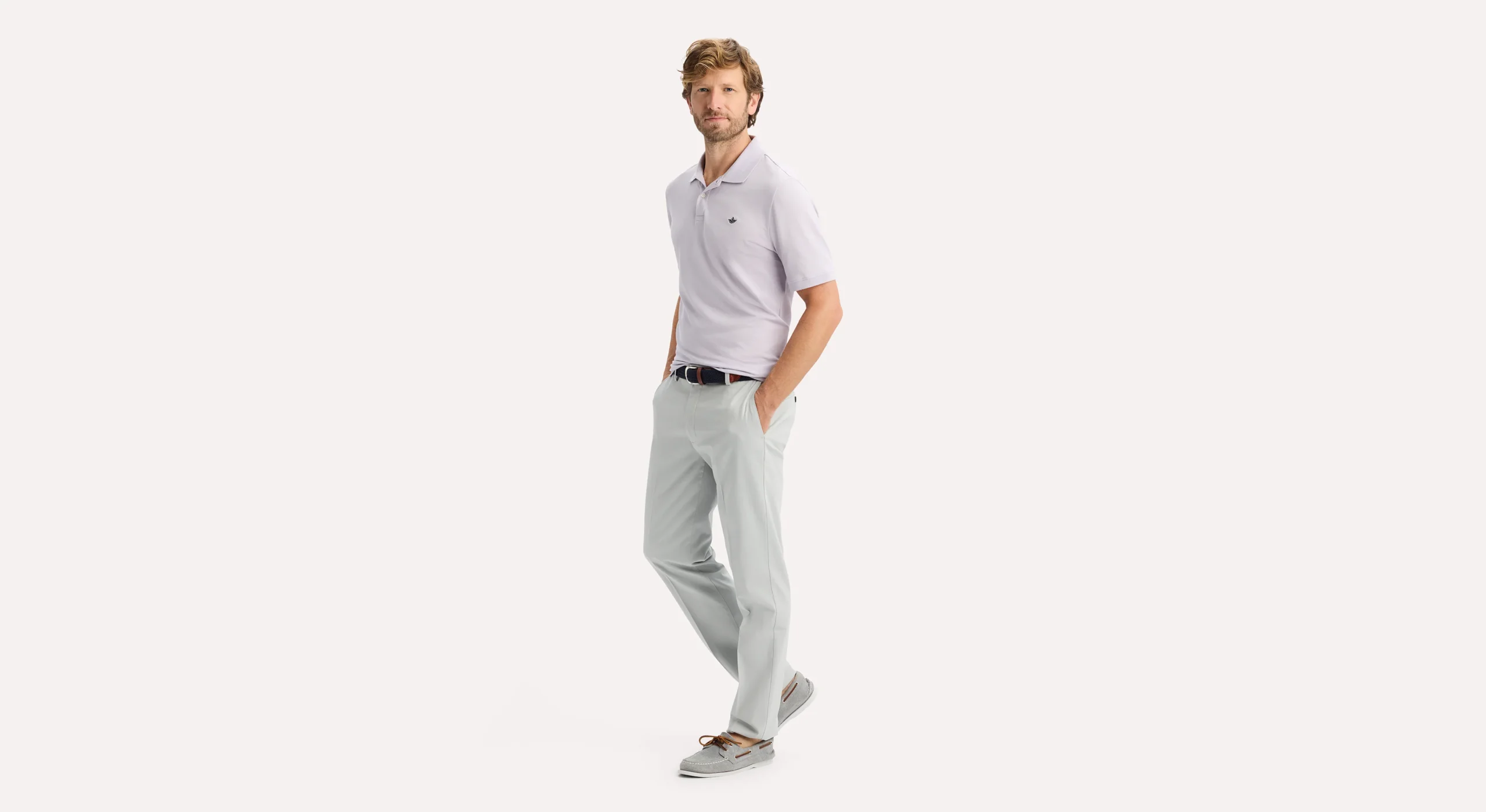 Rib Collar Polo, Slim Fit