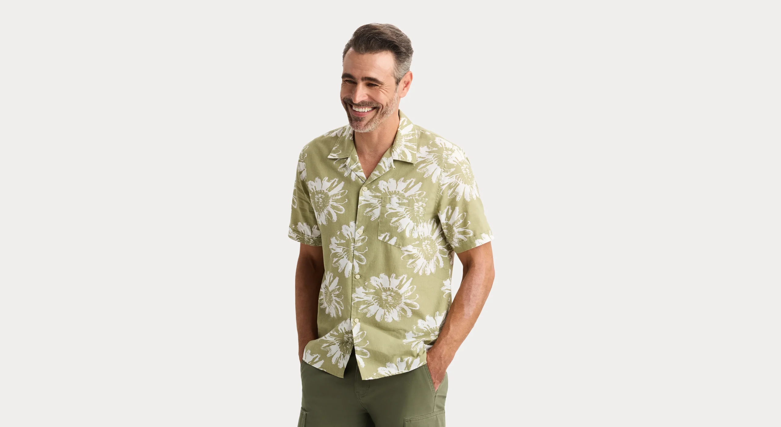 Camp Collar Shirt, Regular Fit