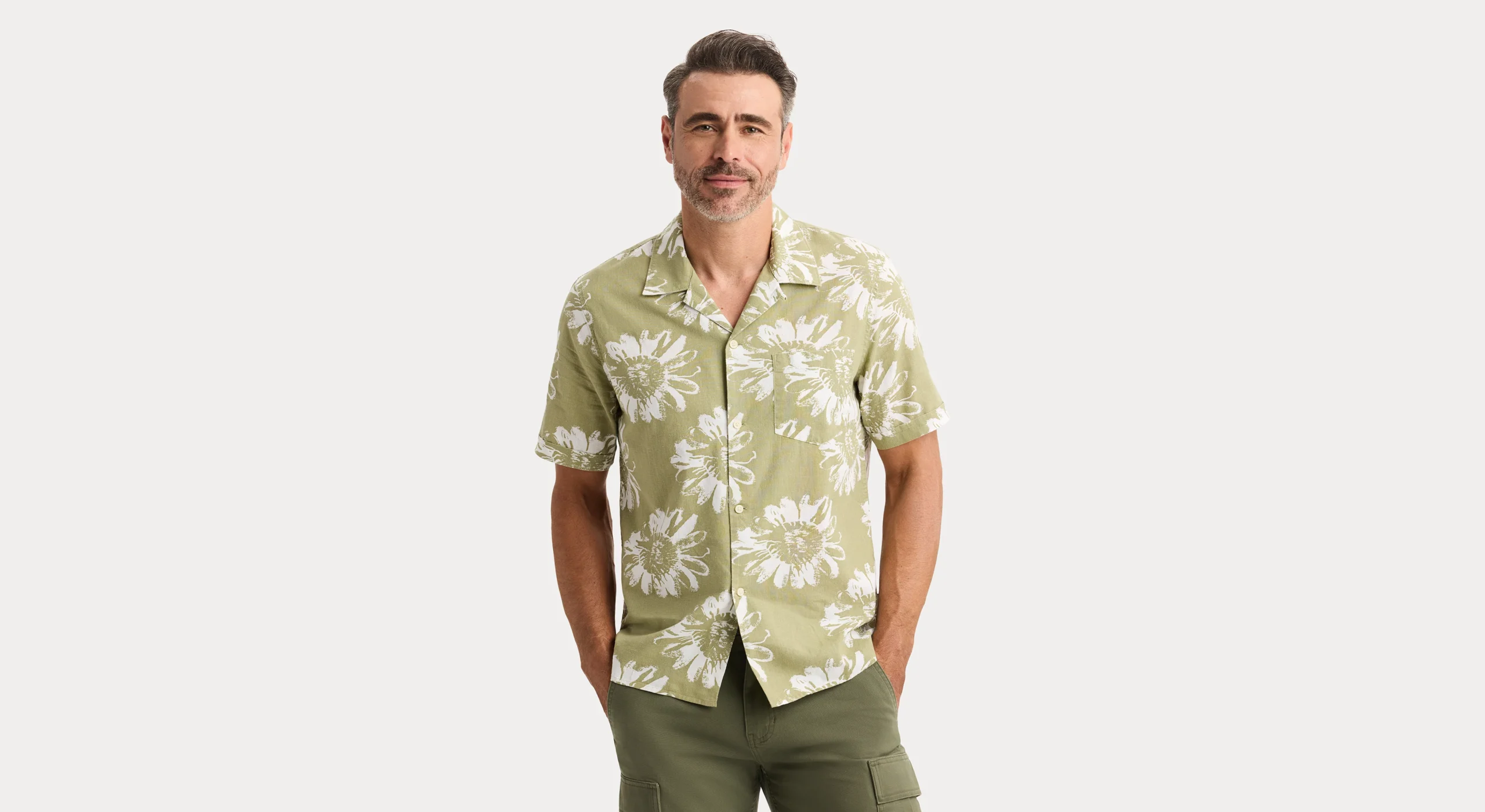 Camp Collar Shirt, Regular Fit