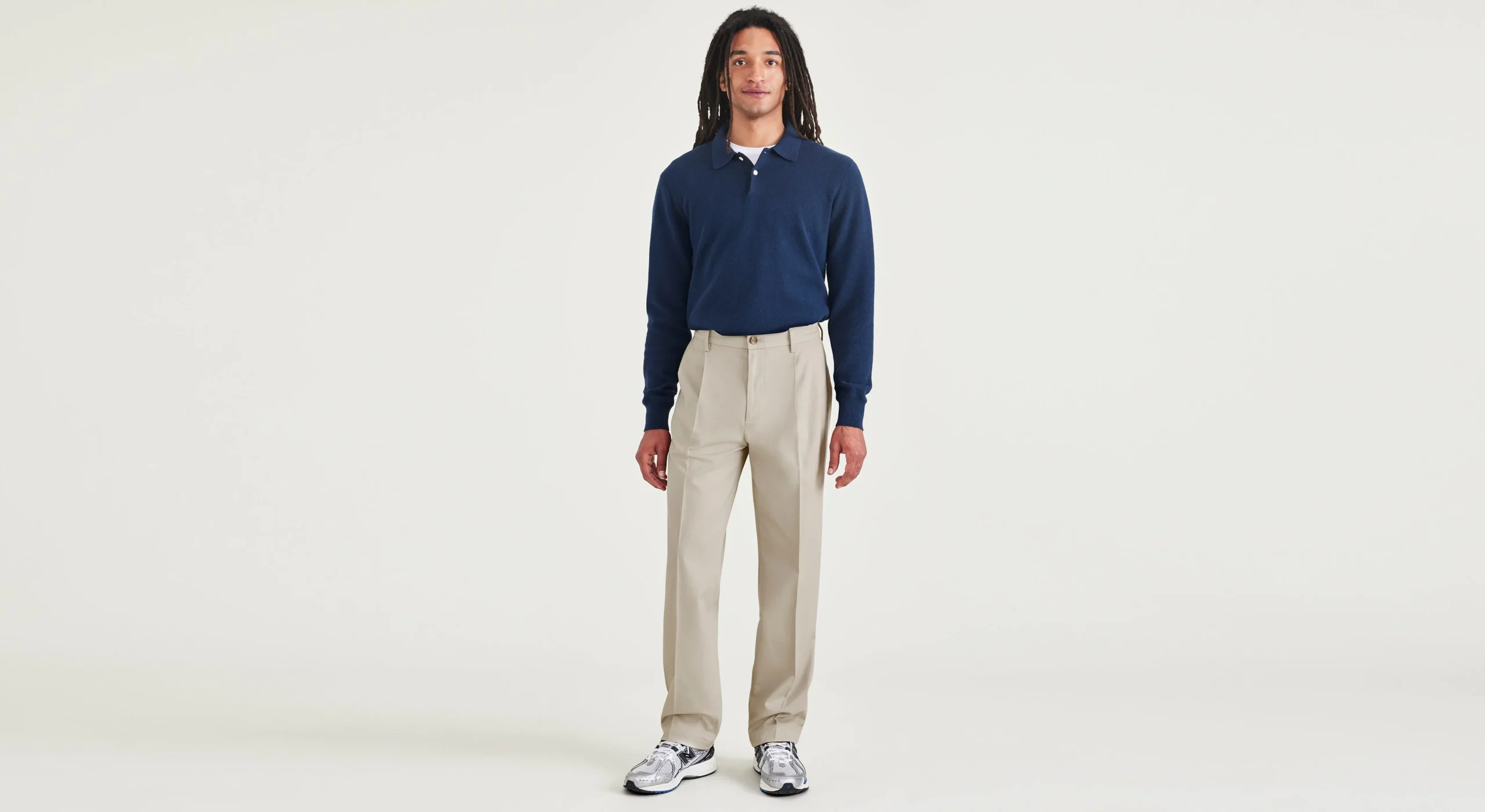 Signature Iron Free Khakis, Pleated, Relaxed Fit with Stain Defender®